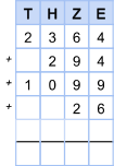 Beispiel Addition 2 - Schritt 1