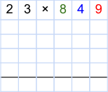 Multiplikation Beispiel - Schritt 1