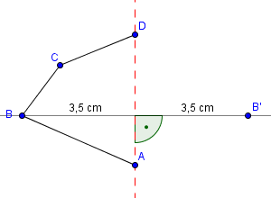 Beispiel Achsenspiegelung Schritt 3