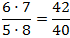 Multiplikation von Brüchen Beispiel Schritt 2