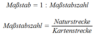 Formel fuer den Massstab