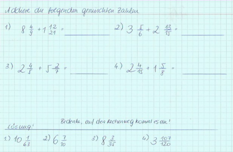 Wandle In Eine Gemischte Zahl Um Gemischte Zahlen ⇒ verständlich & ausführlich erklärt