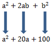 Erste binomische Formel Beispiel 2: Vergleich