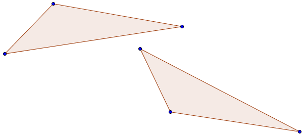 Zwei kongruente Dreiecke
