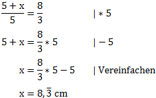 Berechnung von x