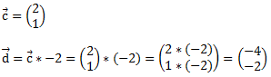 Multiplikation Vektor Zahl