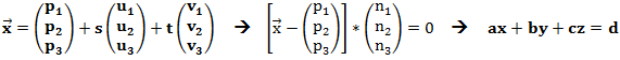 Parameterform zur Koordinatenform