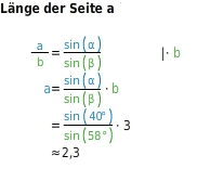 Länge a berechnen