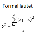 Varianz Formel