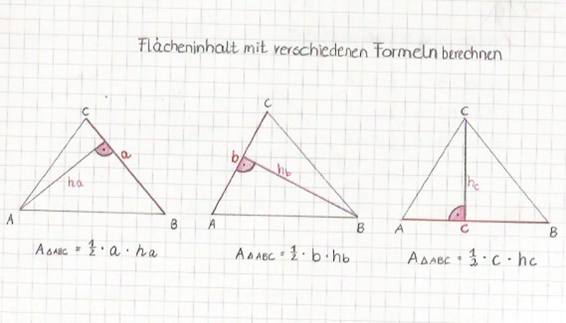 Flächeninhalt eines Dreiecks berechnen